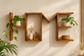 هوم | رف خشبي جداري بتصميم HOME